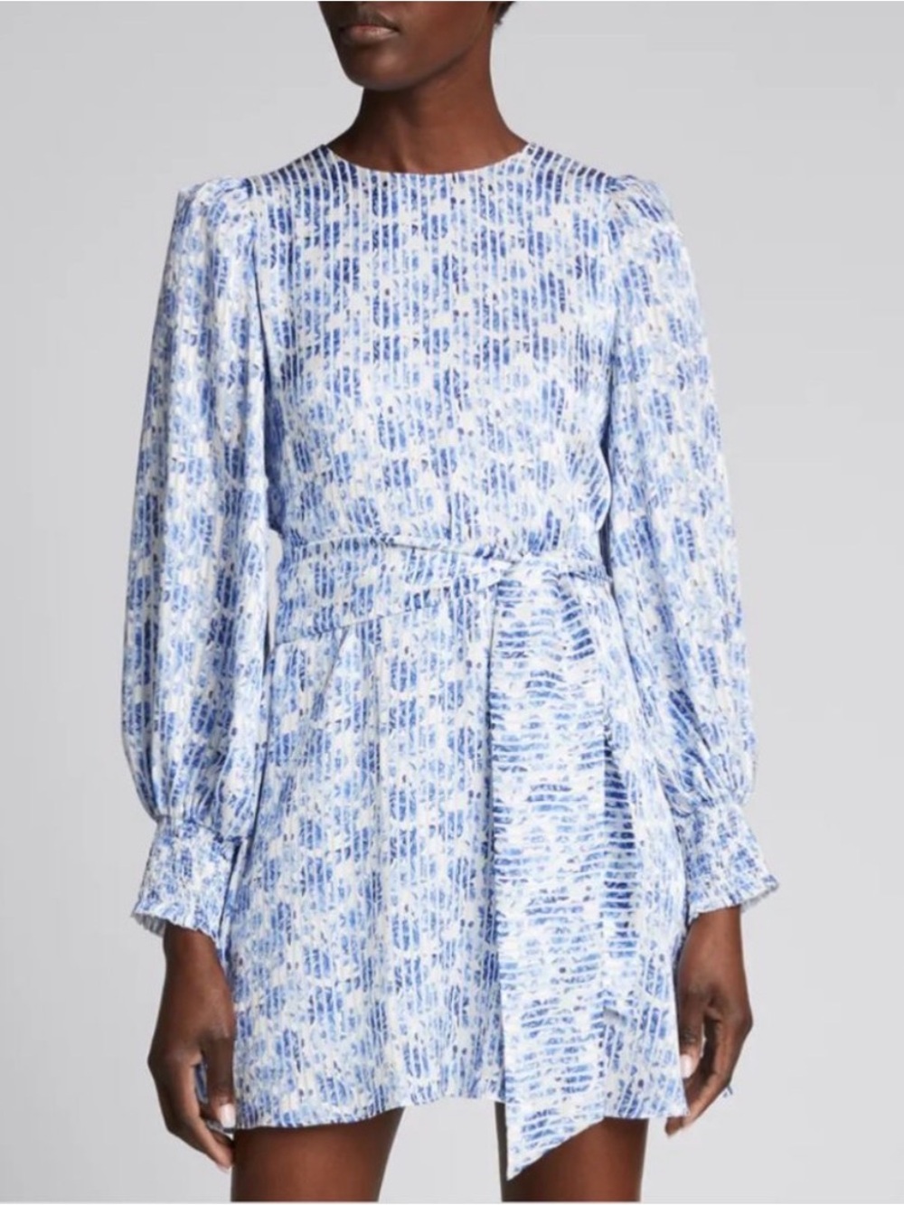 Alice + Olivia Molli Printed Short Dress with Belt, Size 4
